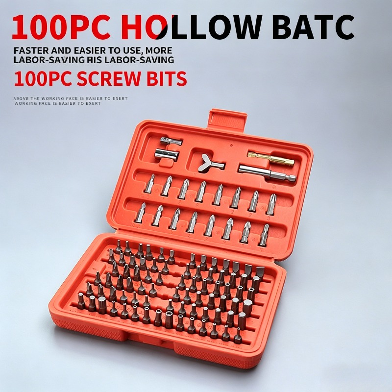 Tools Use In The Workshop - Zestaw 100 bitów do wkrętaka, zestaw