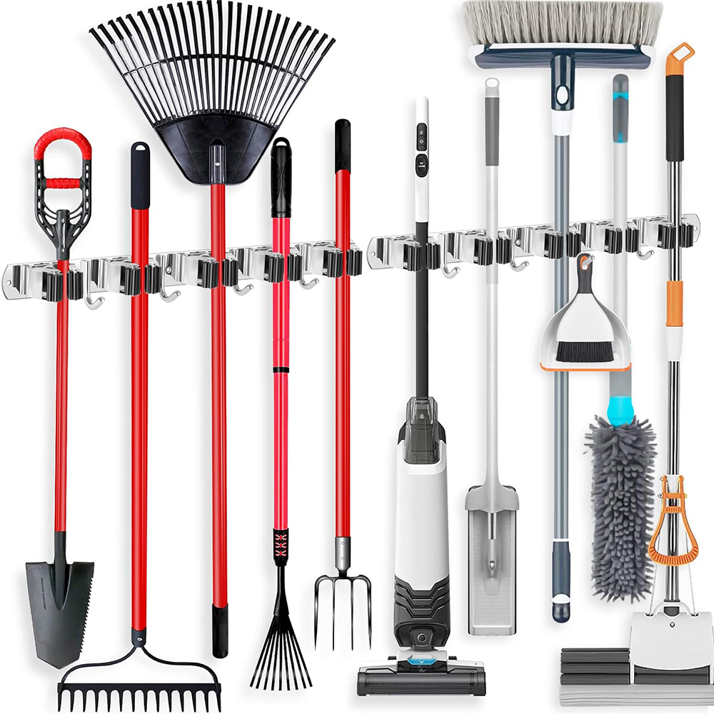 Uchwyt na mopy i szczotki ze s – Workshop Tools On Wall recenzja i cena